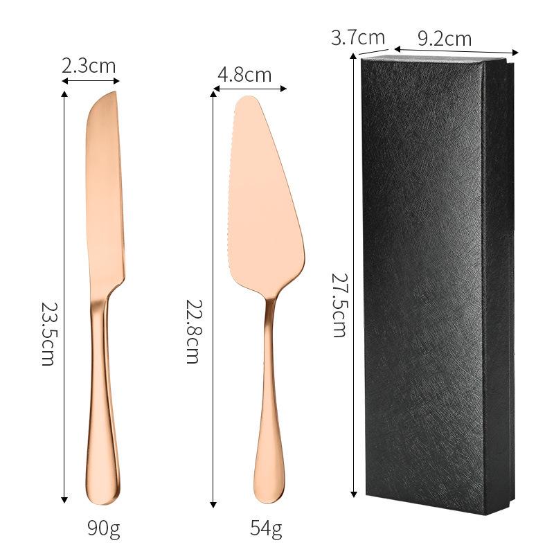 European Style Cake & Pizza Spatula Set - 410 Stainless Steel, Set of 2, Gift Box for Birthday Parties