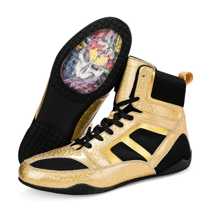 New Sanda Non-slip Wide Last Comprehensive Training Shoes Men's Wrestling Fighting Shoes Women's Fighting Boxing Shoes
