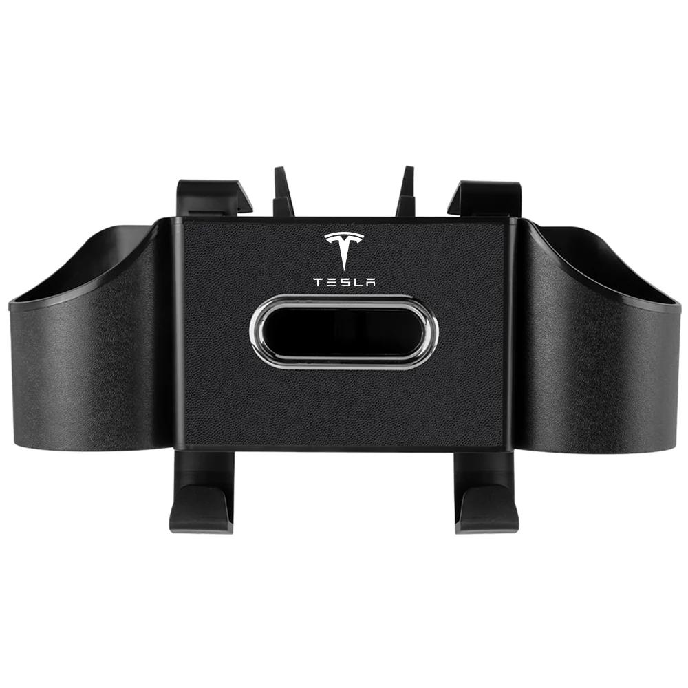 

Car Sticker 2025 New Tesla Car Chair Back Storage Bag Multi-function Tissue Box Water Cup Holder Storage Bag For Tesla Model 3 R