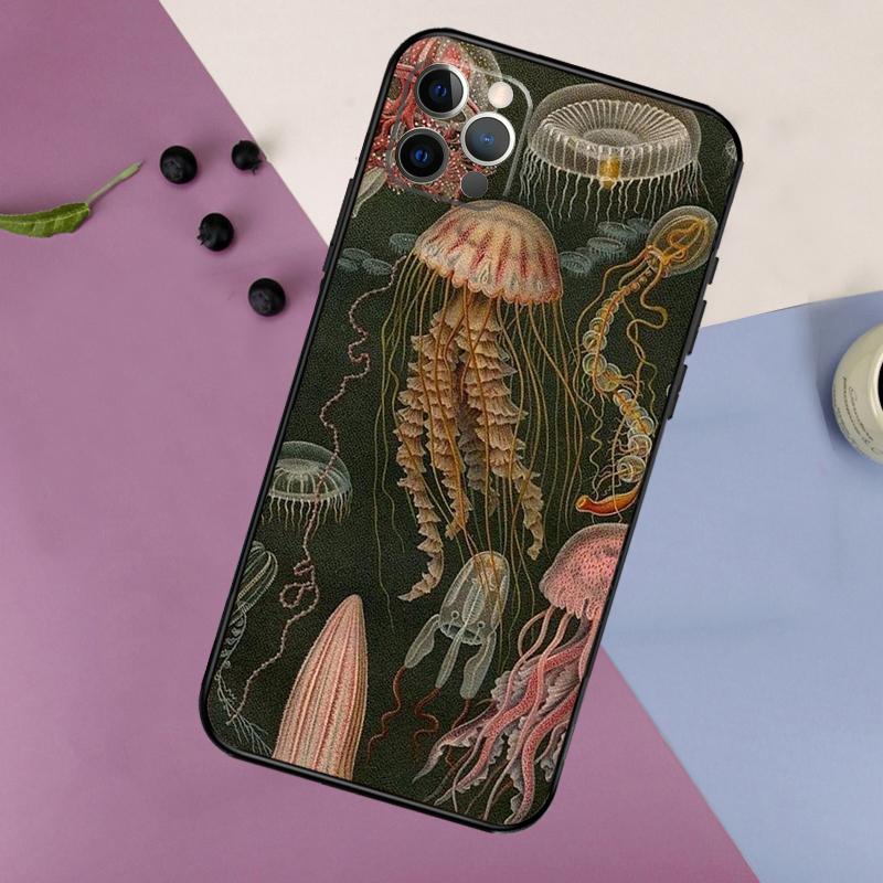 Magic Jellyfish Phone Case For iPhone 16 15 13 11 12 14 17 Pro Max Air 13 mini 15 16 Plus 16e Bumper Cover