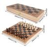 3 in 1 MultiFunctional Folding Wooden Chess Checkers Board Game Portable Draughts Set