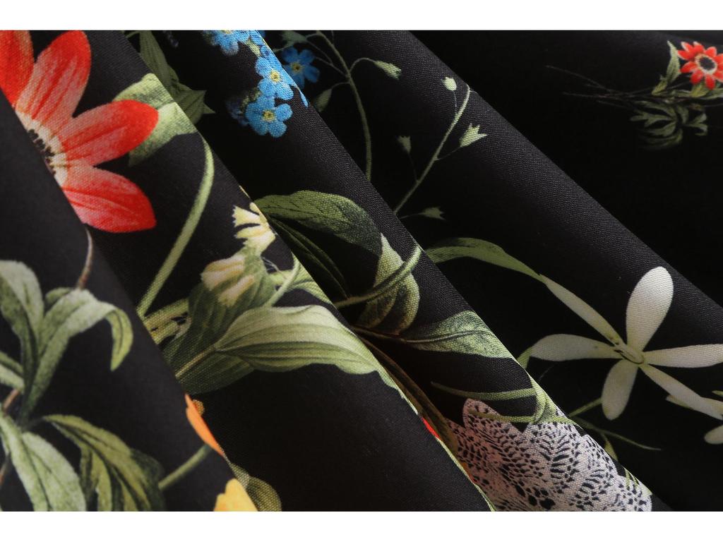 Evropsko-americká áčková midi sukně s graffiti a roztomilým sladkým designem zvýrazňujícím pas