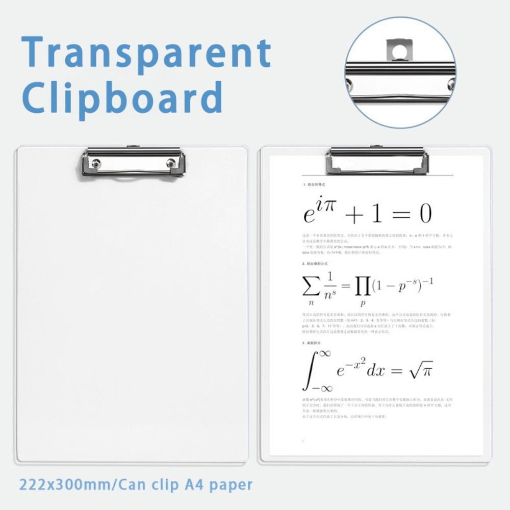 Multifunctional Transparent Writing Clipboard A4 Stationery Writing Pad A4 File Folder Office School Supplies