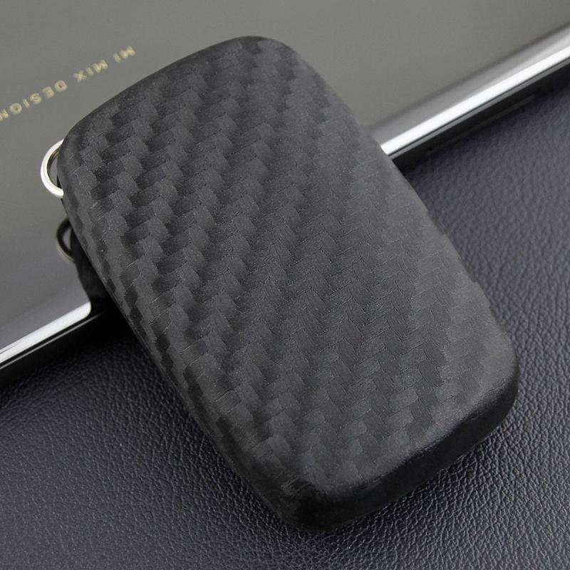Carbon Fiber Silicone Remote Car Key Fob Case Cover Holder Shell For Land Rover Range Rover Sport Freelander Jaguar XE XJ XJL XF