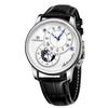 Forsining Men' S Mechanical Watch Fashion Double Dial Automatic Winding Men Wristwatches Sport Genuine Leather Clock For Man