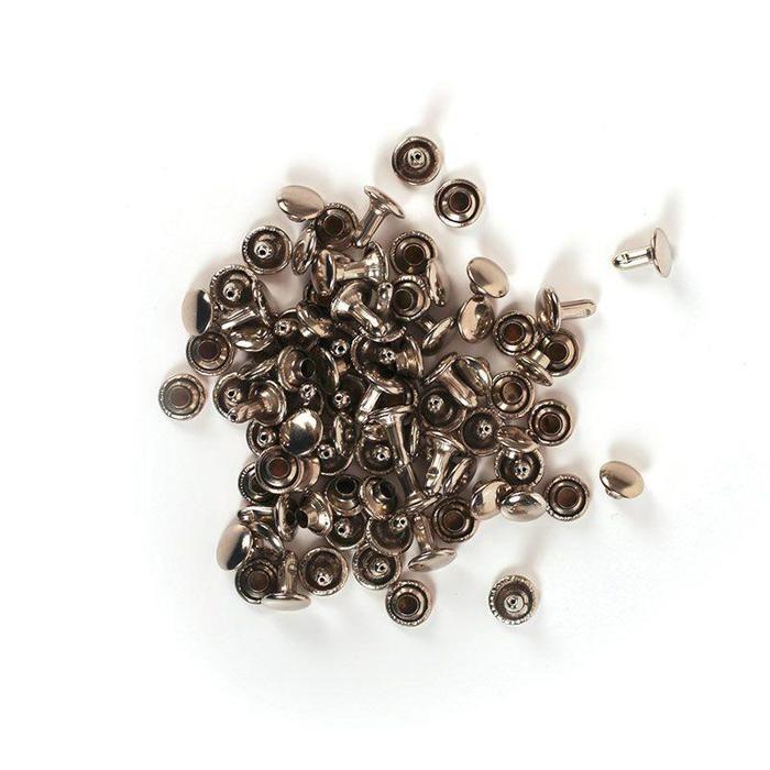 60 Double Rivets for Leather and Polymer Clay 6 Mm and 8 Mm