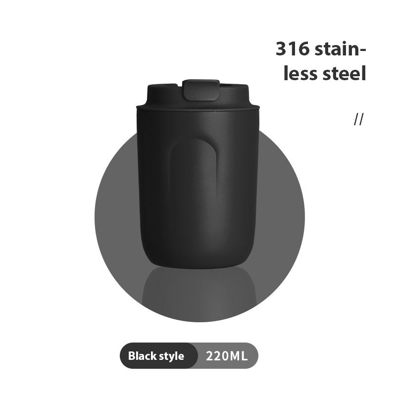 220 ml Nerezový mini šálek na kávu Láhev na vodu Netěsná autovakuová baňka cestovní izolovaná láhev termohrnek