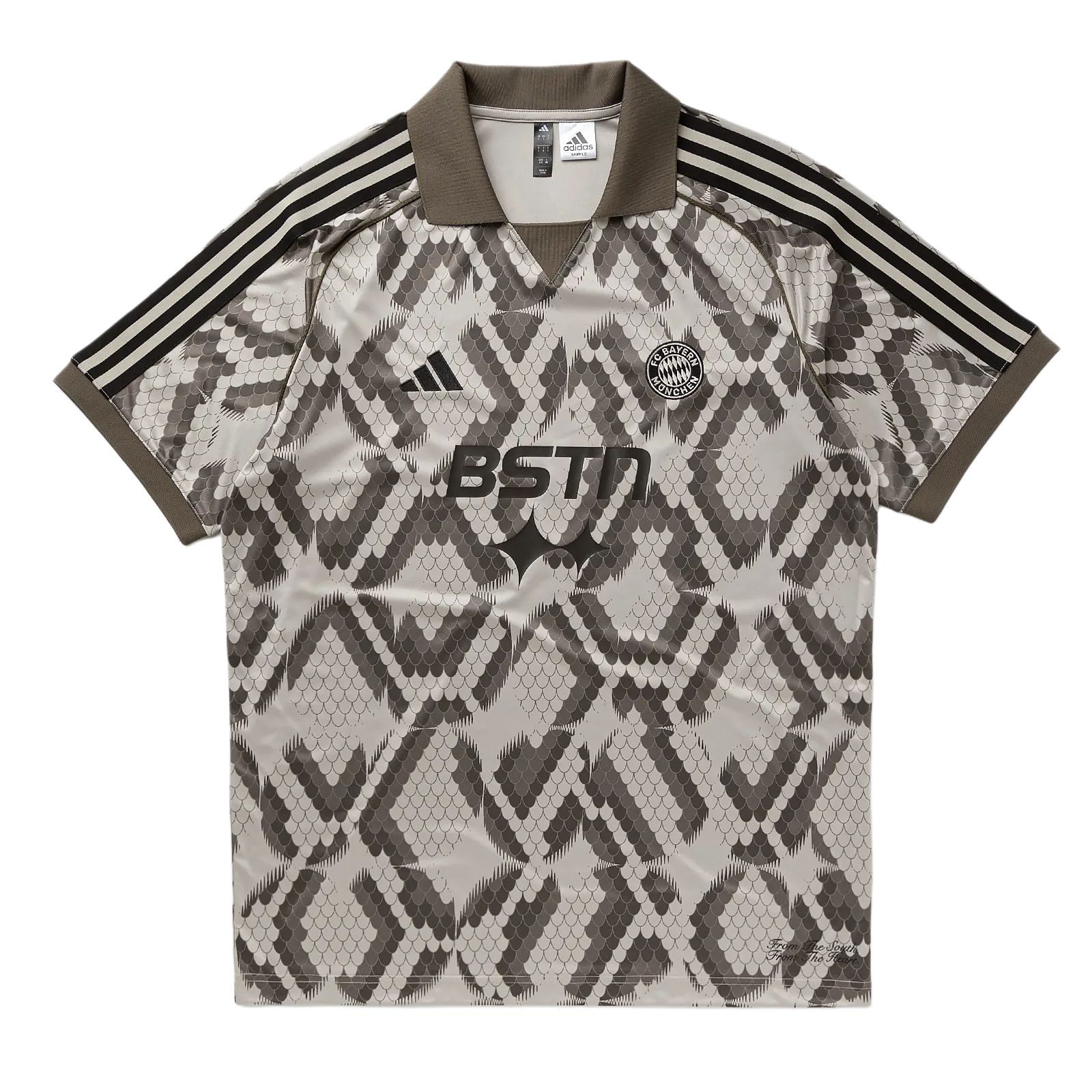 Adidas FC Bayern Comfortable V-Neck Pullover Short Sleeve Breathable T-Shirt Unisex T-Shirts Gray JF0573 S