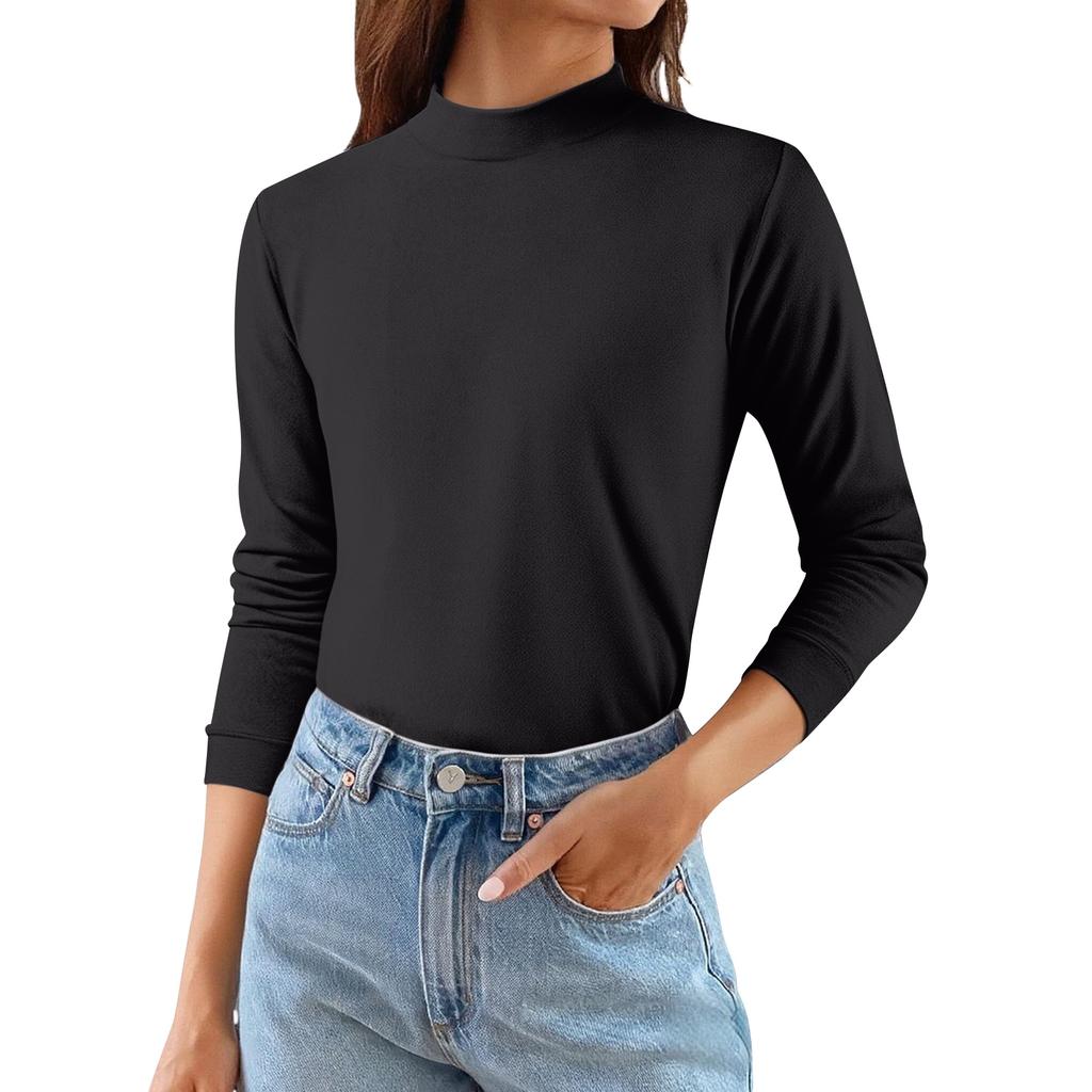 Women's Winter German Velvet Long Sleeve T-shirt Warm Bottom  Top