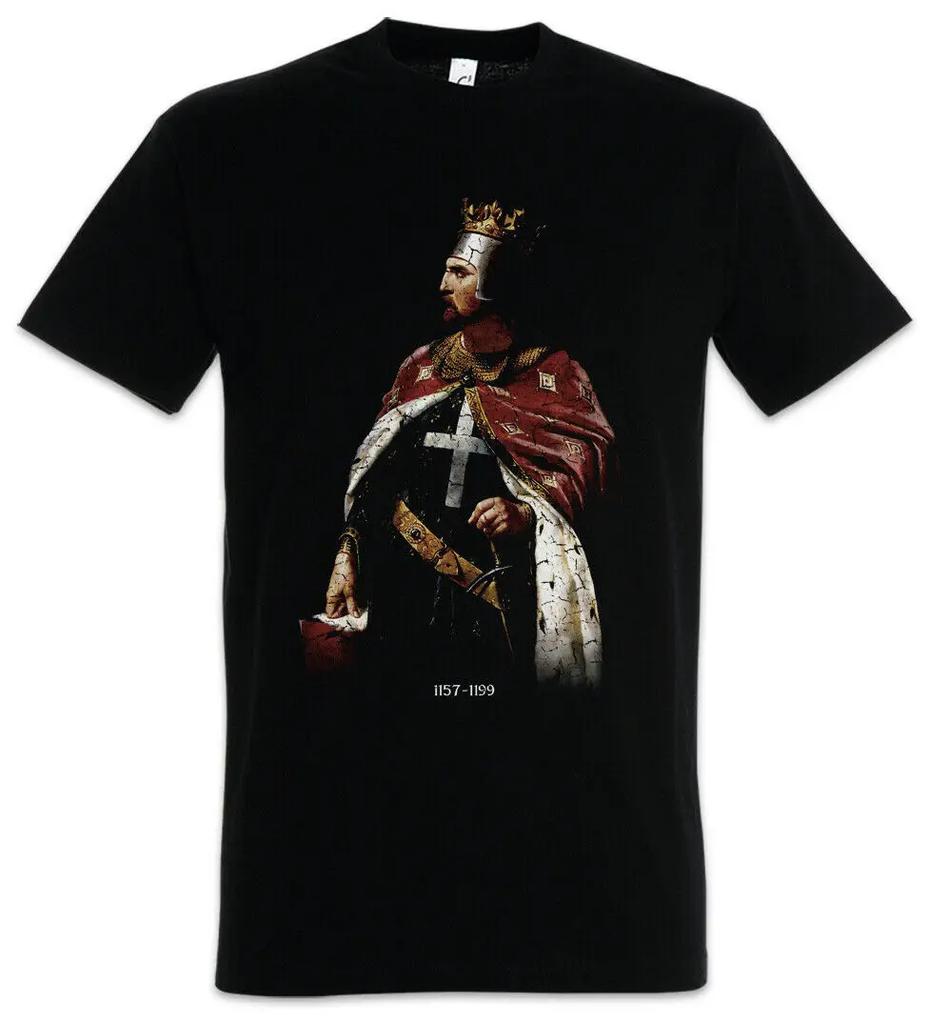 Britain Crusader Crusade England Richard I King Portrait T Shirt 100 Cotton Short Sleeve ONeck Casual Tshirts New Size S3XL