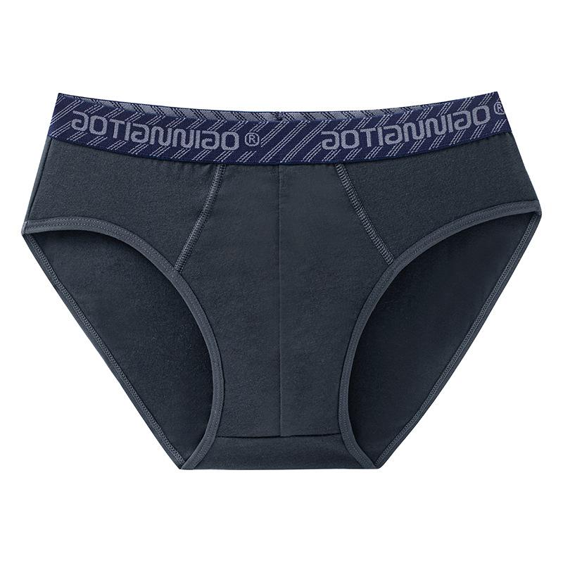 Plus-size Men s Spring and Summer Printed Cotton Comfortable Breathable Stretch Middle Waist Briefs L