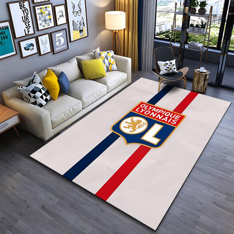 Olympique Lyonnais Logo Carpet suitable as a non-slip mat for the living room or bedroom sofa
