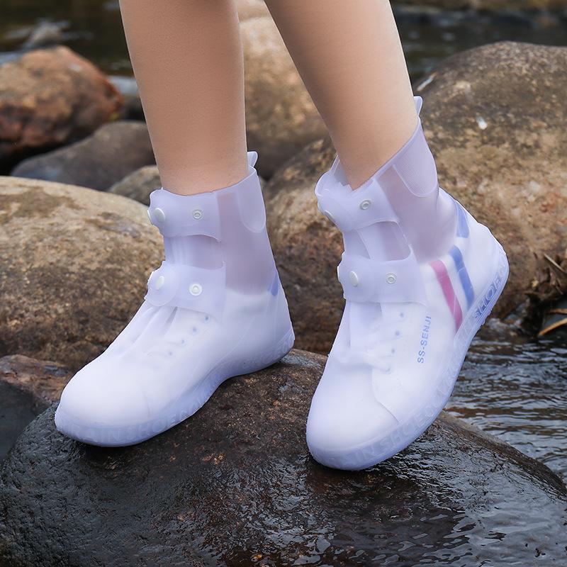 Rain shoes waterproof rain galoshes men's and women's rain boots cover shoes non-slip thickened rain shoe cover summer adult waterproof shoe cover