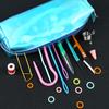 Plastic Crochet Hook Kits Knit Yarn Weave Knitting Needle Clip Marker Tool Set with Storage Bag DIY Sewing for Adults