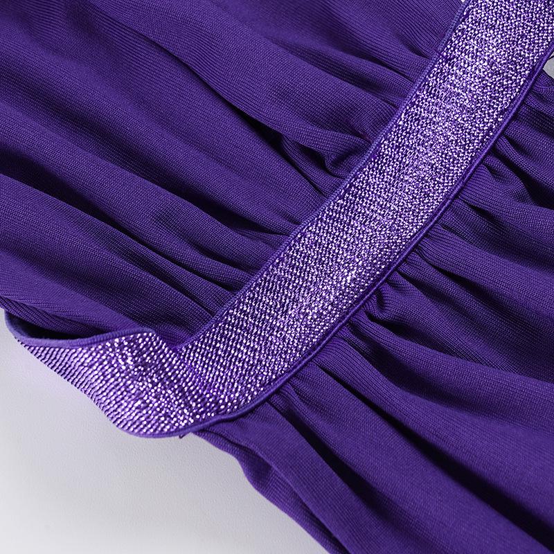 European & American Pattern Patchwork Sequin Mesh Dress - Backless, Hollow Design, Long Holiday Style Dress