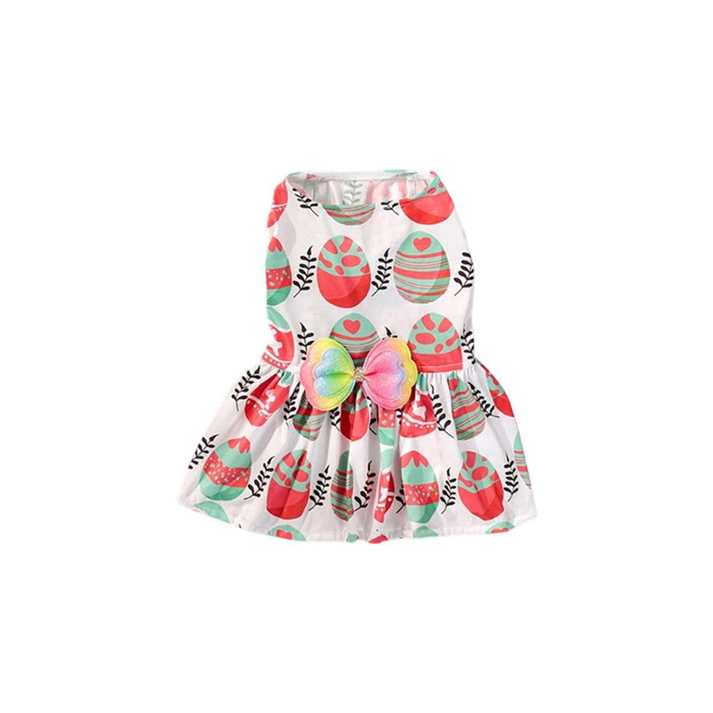 Easter Dog Dress - Breathable & Comfortable Pet Sundress With Cute Bow Decoration For Small & Medium Dogs