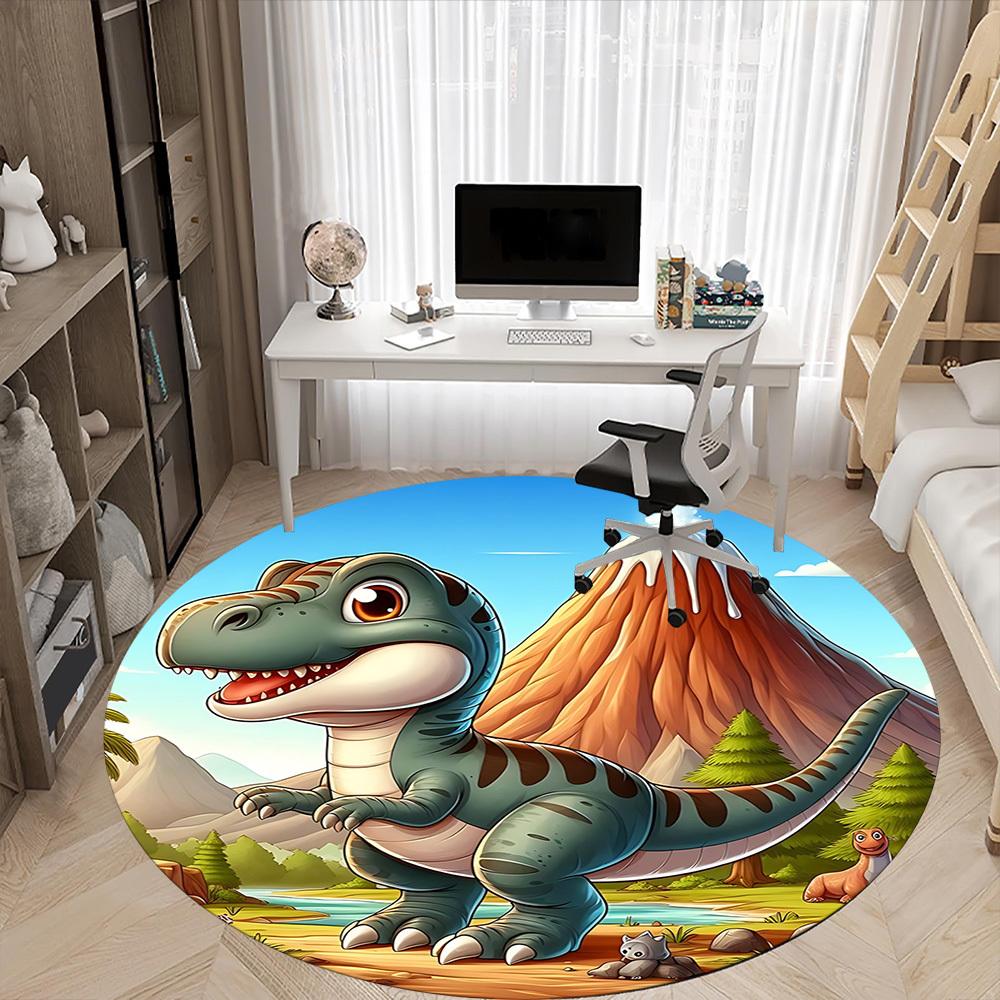1pc Dinosaur Adventure Chair Carpet for Office, Non-slip, Soft and Durable Office Rug for Decoration, Perfect for Office yy251229184