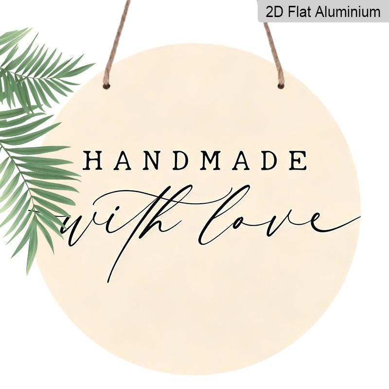 

2D Flat Retro Aluminum Wall Stickers in Various Sizes. Handmade with Love Handmade Themed Hanging Ornaments with A Minimalist Style A Perfect 7.87×7.87inch