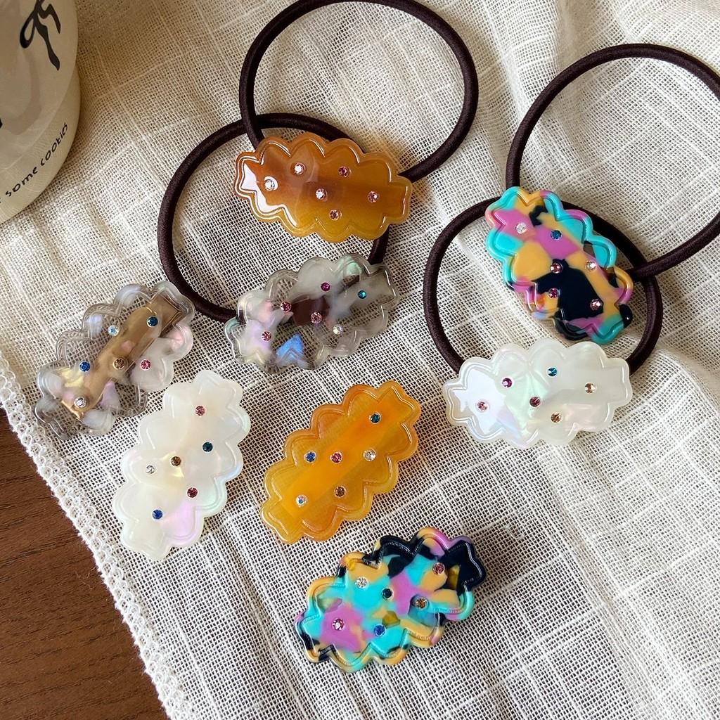 Chic Oval Design Colorful And Brown Duckbill Hair Clips For Stylish Hair Accessories