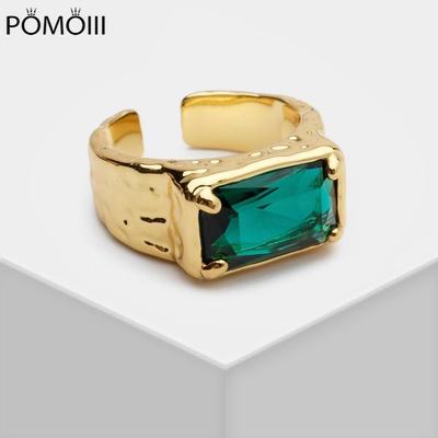 Amorita Boutique Zircon Adjustable Open Ring For Women Female Fashion Finger Rings Jewelry Minimalism
