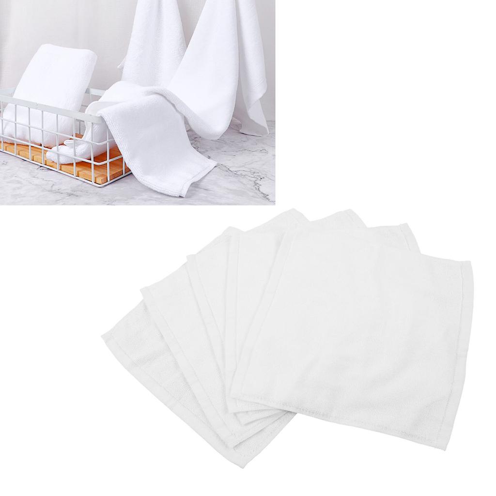 5pcs Absorbent Face Cloth Hot Compress Cotton Soft Facial Washcloth for Beauty Salon Small