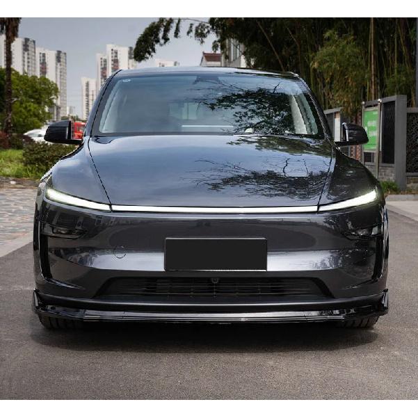For New Tesla Model Y Juniper Launch 2025+ Front Bumper Front Lip Front Shovel Kit Sedan Body Spoiler Splitter Chin Guard Kit