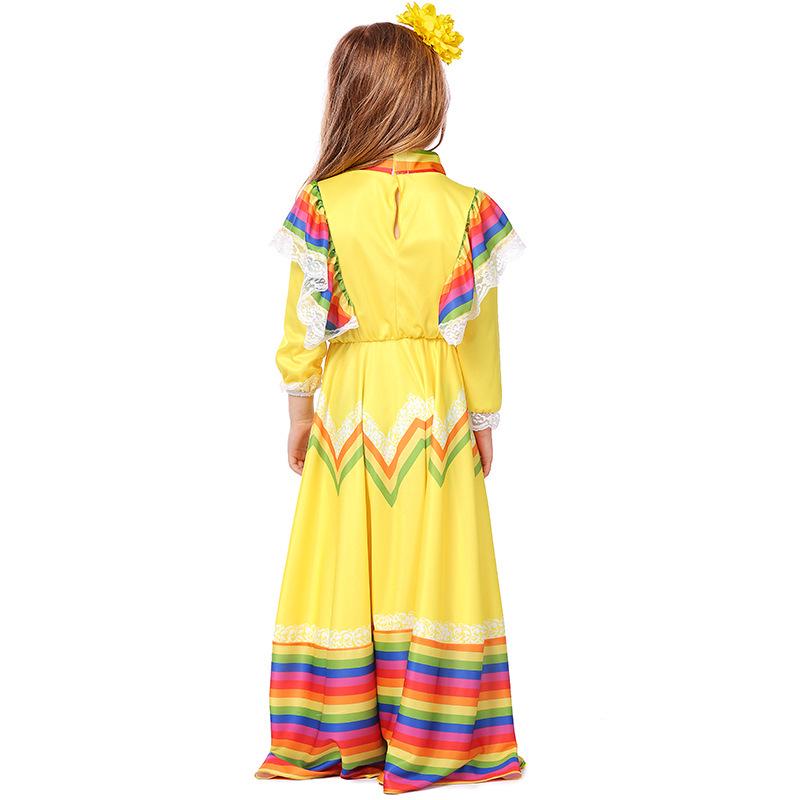 New Mexican Folk Dance Dress: Halloween & School Stage Performance Costume