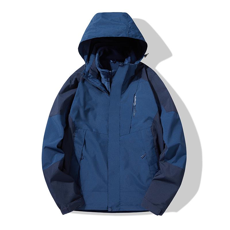 Unisex Three-in-One Waterproof Windproof Mink Fleece Hiking Jacket - Custom LG