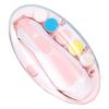 LED Baby Nail File Electric Nail Trimmer Manicure Set Toes Fingernails Care Trim Polish Kit for Toddlers Kids Newborn Pink