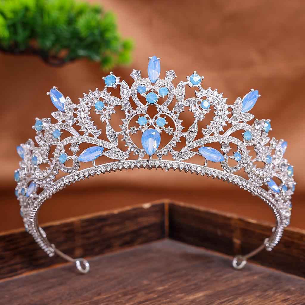 European and American Bride Baroque Crown Headwear Rhinestone Princess Crown Hair Accessories Wedding Dress Headband Accessories