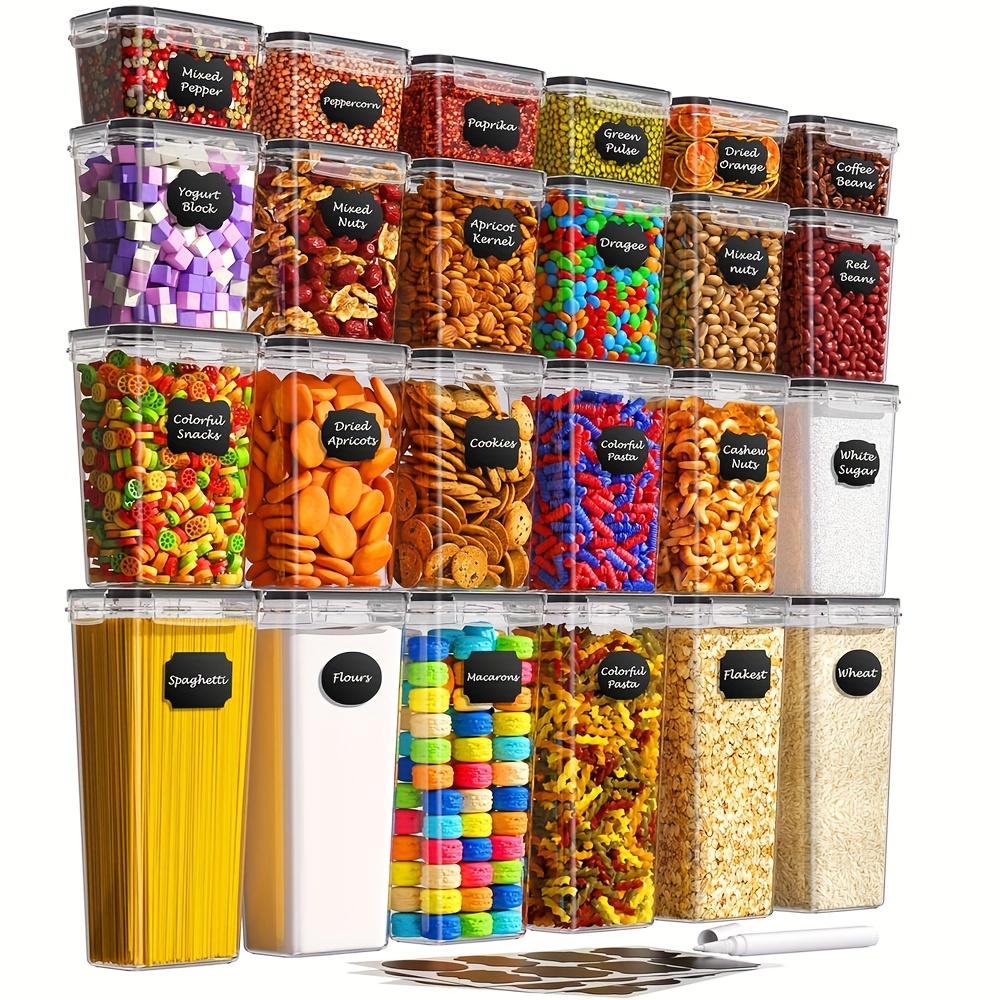 12PCS BPA Free Airtight Food Containers with Lids Dishwasher Safe Storage for Flour Sugar Pasta Pantry Organizers