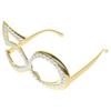 1PC 50 Digital Shaped Glasses Lightweight Plastic Frame Glitter Rhinestone Novelty Eyewear Birthday Party Anniversary
