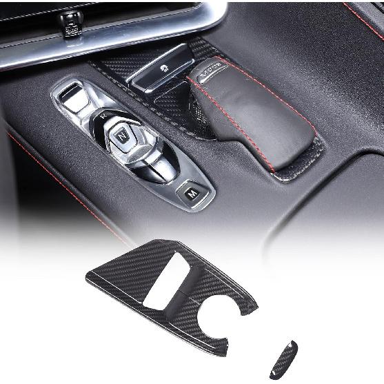 

Real Carbon Fiber Gear Shift Panel ESP Anti Slip Switch Panel Trim Cover Compatible with Chevrolet Corvette C8 2020-2025, Center Console Gears Base чёрный