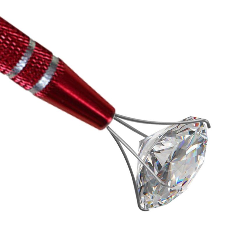 Schmuck-Aufhebewerkzeug 4-Zinken Diamant-Klaue Pinzette Teile Perlen Edelstein-Klaue Pinzette Sammler Schmuckherstellung Schmuckwerkzeuge