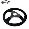 JDM V2 13inch Italy Suede Leather Universal Racing Sport Steering Wheel 320mm Flat Black Red Yellow BlueV232000
