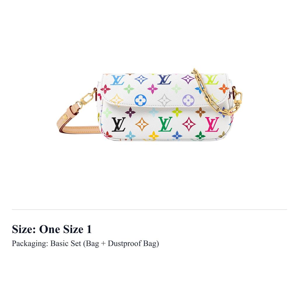 LOUIS VUITTON Takashi Murakami Collaboration Coated Canvas Wallet, Crossbody Bag, Shoulder Bag Women's White M27492