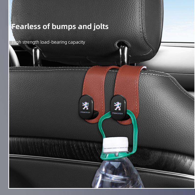 Car Headrest Hooks Hanger Clip Seat Back Organizer Holder For Peugeot 408 308 5008 208 2008 3008 Landtrek Rifter 508 301 108 608