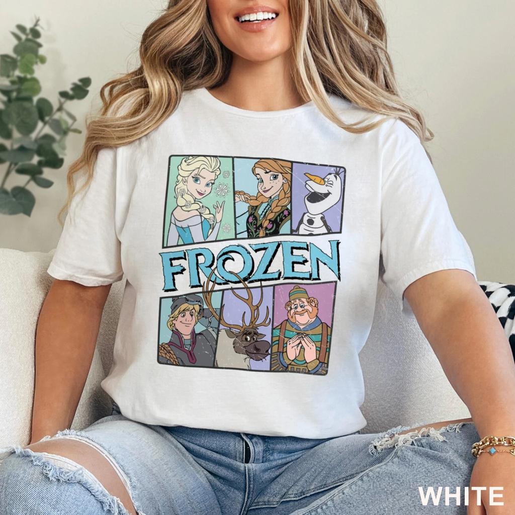 Elsa Shirt   Frozen Character Tshirt New Casual Fashion Unisex and Women Couple Street Wear