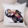 Cartoon Sport Motorcycle Cushion Cover Super Soft Short Plush Mobile Bike Pillow Covers Pillow Case For Sofa Home Car Pillowcase