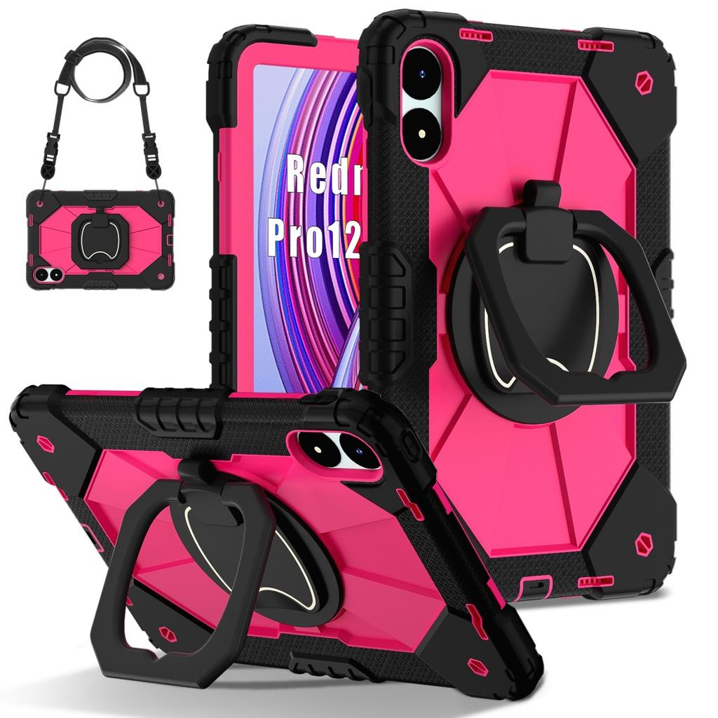 For Xiaomi Poco Pad.360° Rotating Grip Heavy Duty Protection Stand TPU+PC 3in1 Anti-knock Shockproof Tablets PC Case
