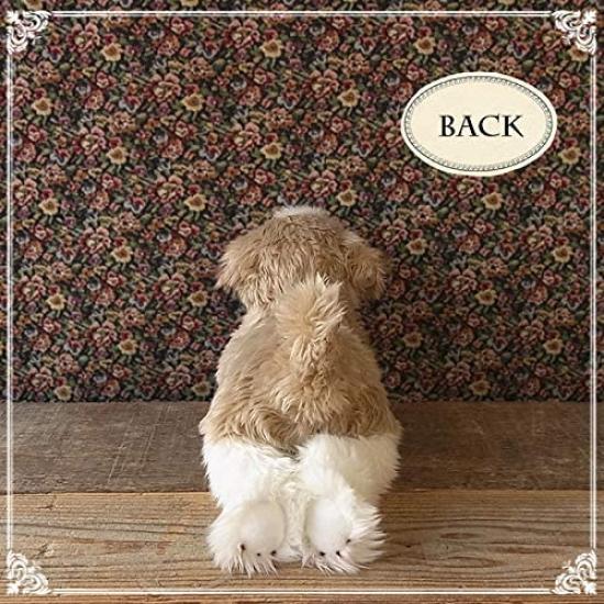 Ninian and Kino Plush Realistic Lying Approximately 40cm Long Dog, Down, (Shih Tzu)