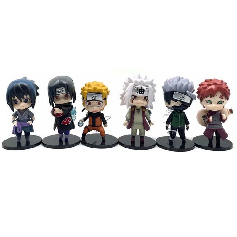 Pvc Naruto Sasuke Itachi Kakashi Guy Figures Adorable Anime Desk Ornaments