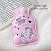 Portable Cartoon Flocked Mini Hot Water Bottle
