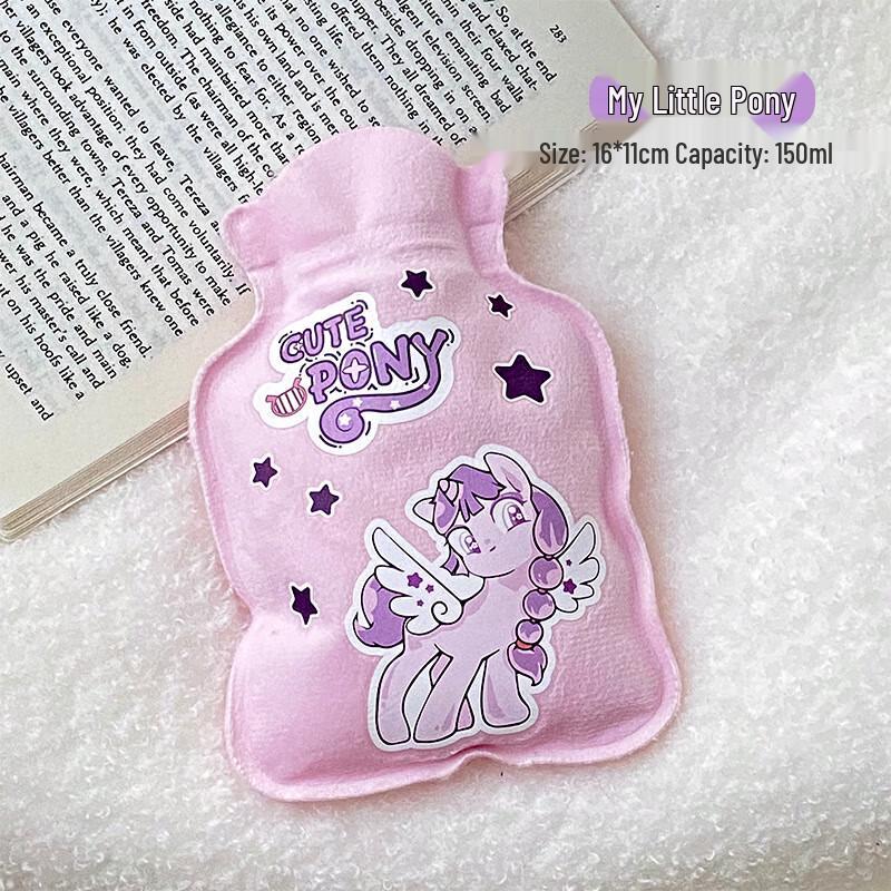 Portable Cartoon Flocked Mini Hot Water Bottle