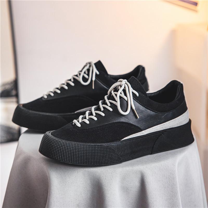 Zapatos casuales para hombres Harajuku Zapatos de plataforma Cordones para  hombres Zapatos vulcanizados Suela gruesa Zapatos de lona Zapatos de hombre  comprar a buen precio — entrega gratuita, reseñas reales con fotos —