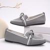Women's Pointed Toe Bow Loafer Flats, Comfortable Non-Slip Moccasins, Plus Size Spring Fall Shoes
