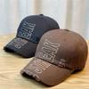 Hat Women's Spring and Autumn Korean Style Trendy Letter Embroidered Baseball Hat Fashionable Casual Baseball Hat Men Street Hip Hop Hat Young Man