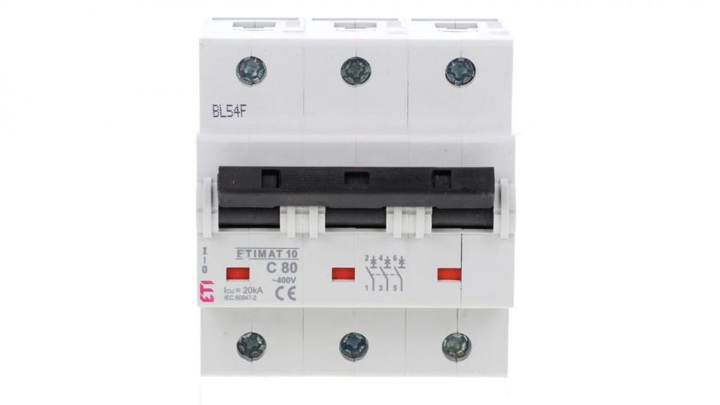 Circuit Breaker 3P C 80A 10Ka Ac Etimat10 02135731
