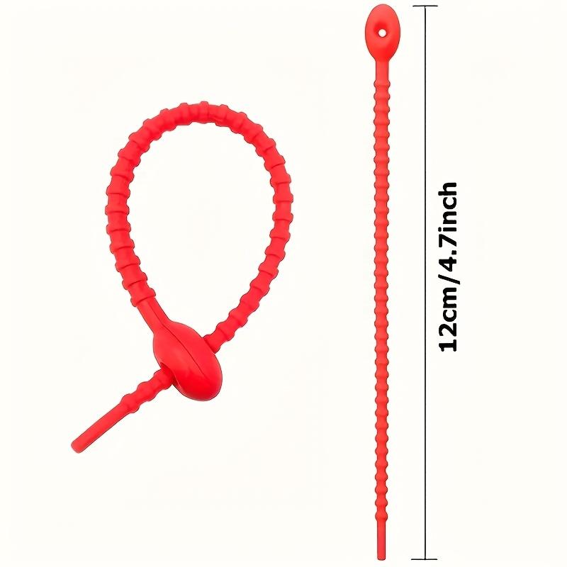 30Pcs Silicone Reusable Cable Wire Organizer Winder Storage Holder Bag Ties Cord Bag Clip Food Saver Earphone Line Tidy Clips