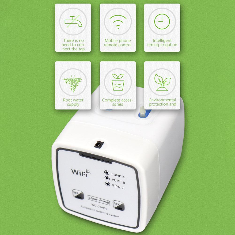 Wifi Double Pump Smart Watering System Smart Self Watering Timer Device Remote Controlled Watering